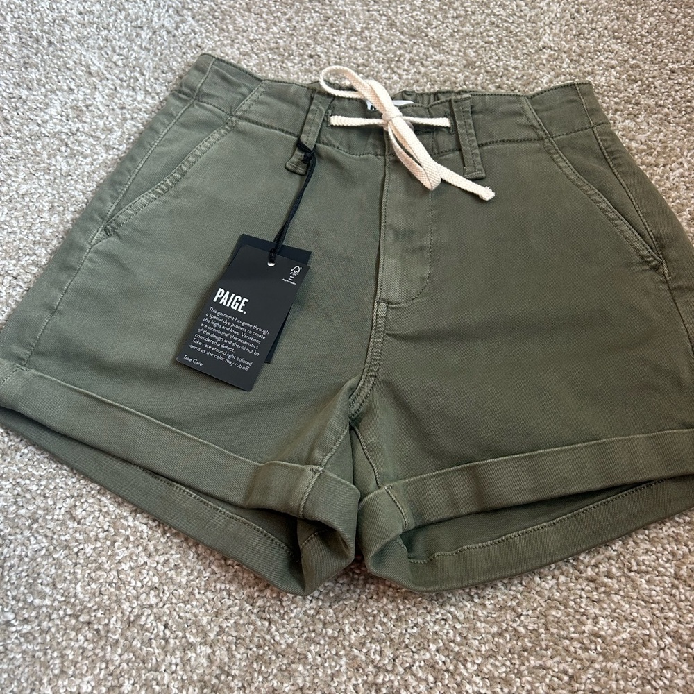 Paige Christy drawstring shorts NWT size 24